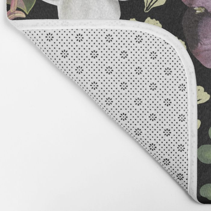 Dark Mystical Garden Botanical Pattern Bath Mat Gallery Image 2