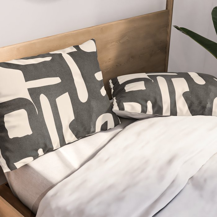 Modern Abstract Shapes 34 Pillow Sham Gallery Image 2