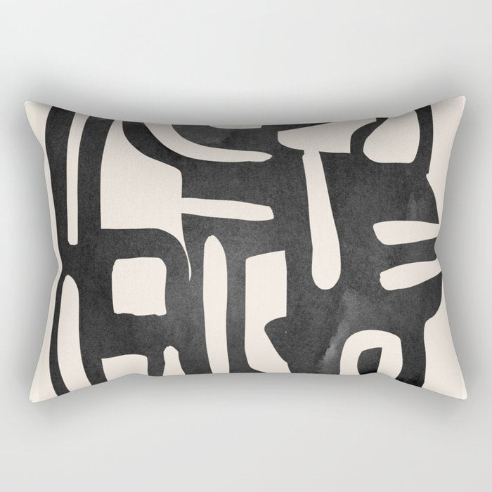 Modern Abstract Shapes 34 Rectangular Pillow Gallery Image 1