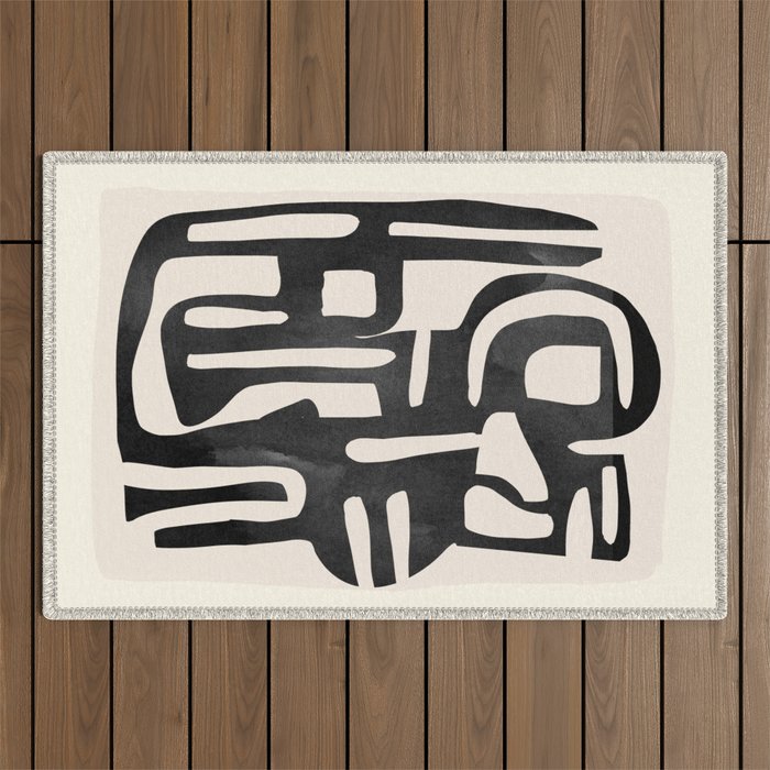 Modern Abstract Shapes 34 Outdoor Rug Gallery Image 1