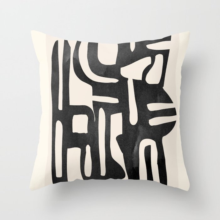 Modern Abstract Shapes 34 Throw Pillow Gallery Image 6