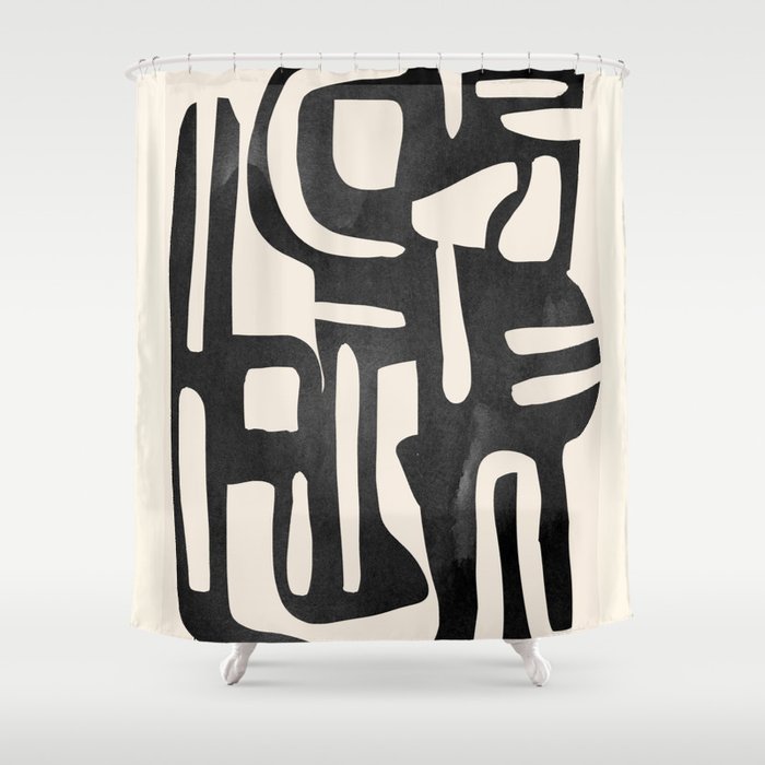 Modern Abstract Shapes 34 Shower Curtain Gallery Image 1