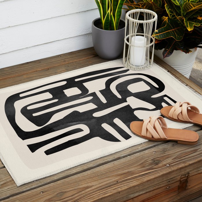 Modern Abstract Shapes 34 Outdoor Rug Gallery Image 2