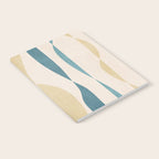 Teal Ochre Light Teal Lines Abstract Artwork Notebook Gallery Image 2