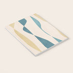 Teal Ochre Light Teal Lines Abstract Artwork Notebook Gallery Image 3