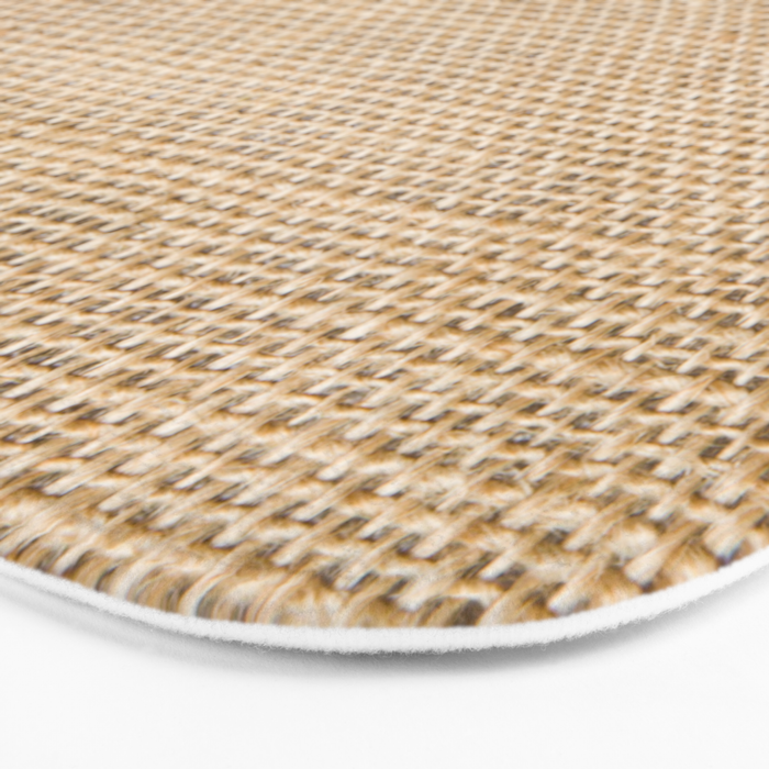 Burlap Fabric Bath Mat Gallery Image 3