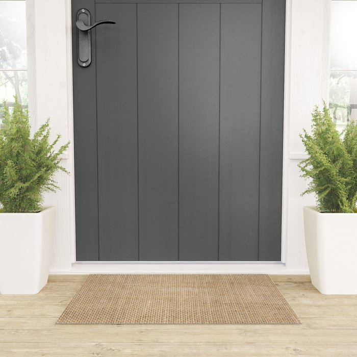 Burlap Fabric Welcome Mat Gallery Image 3