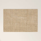 Burlap Fabric Welcome Mat Gallery Image 1
