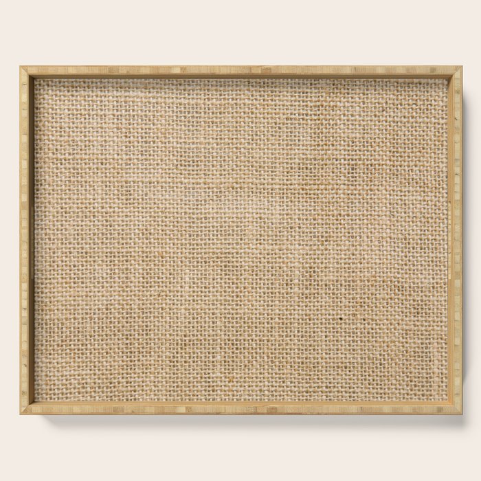Burlap Fabric Serving Tray Gallery Image 1