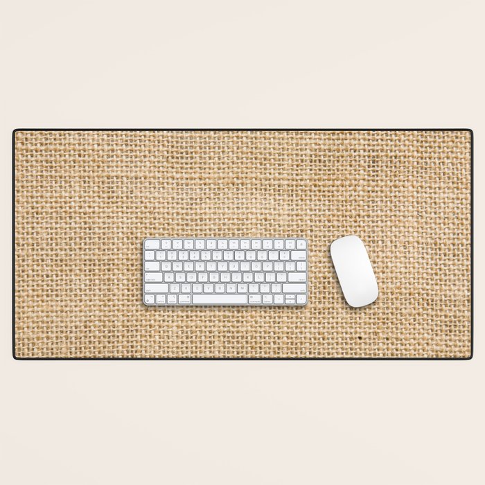 Burlap Fabric Desk Mat Gallery Image 1