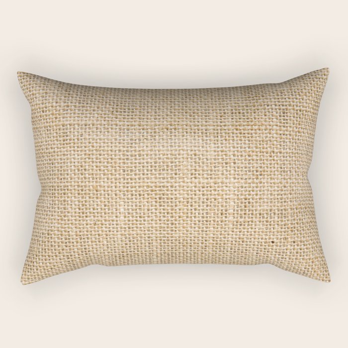 Burlap Fabric Rectangular Pillow Gallery Image 1