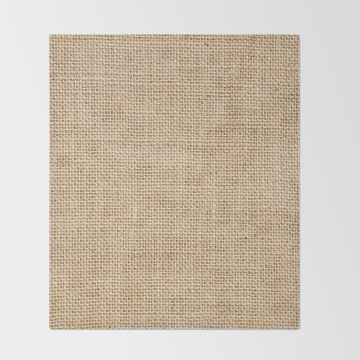 Burlap Fabric Throw Blanket Gallery Image 2
