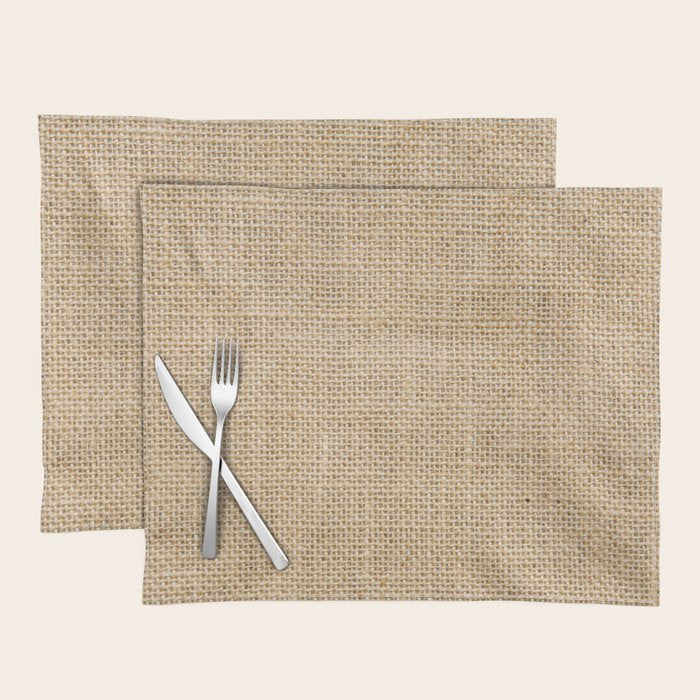 Burlap Fabric Placemat Gallery Image 1