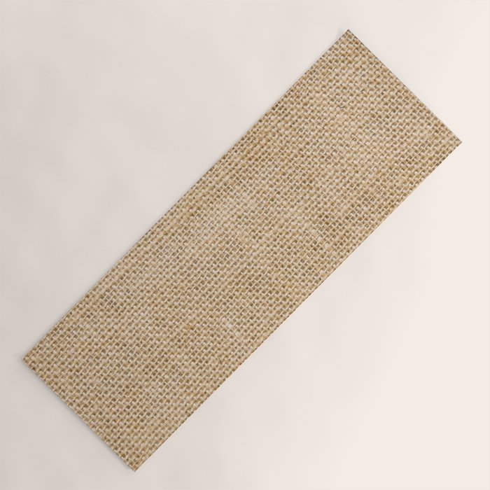 Burlap Fabric Yoga Mat Gallery Image 1