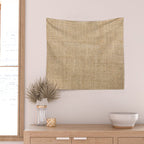 Burlap Fabric Wall Tapestry Gallery Image 2