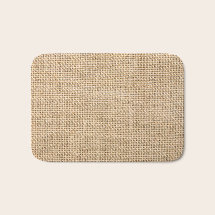Burlap Fabric Bath Mat Gallery Image 1