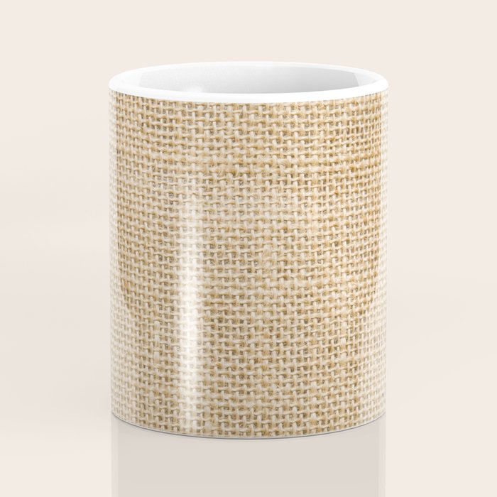 Burlap Fabric Coffee Mug Gallery Image 4