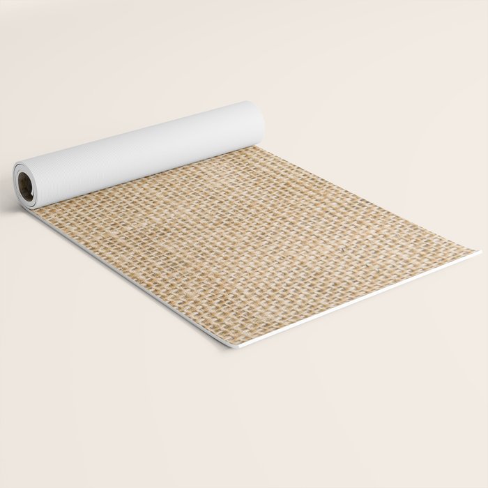 Burlap Fabric Yoga Mat Gallery Image 2
