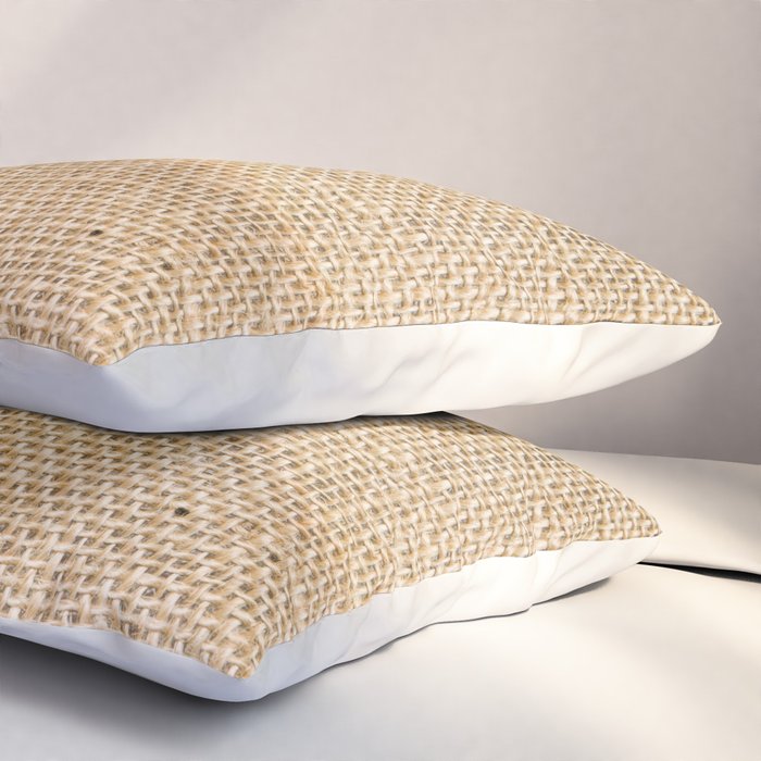 Burlap Fabric Pillow Sham Gallery Image 3