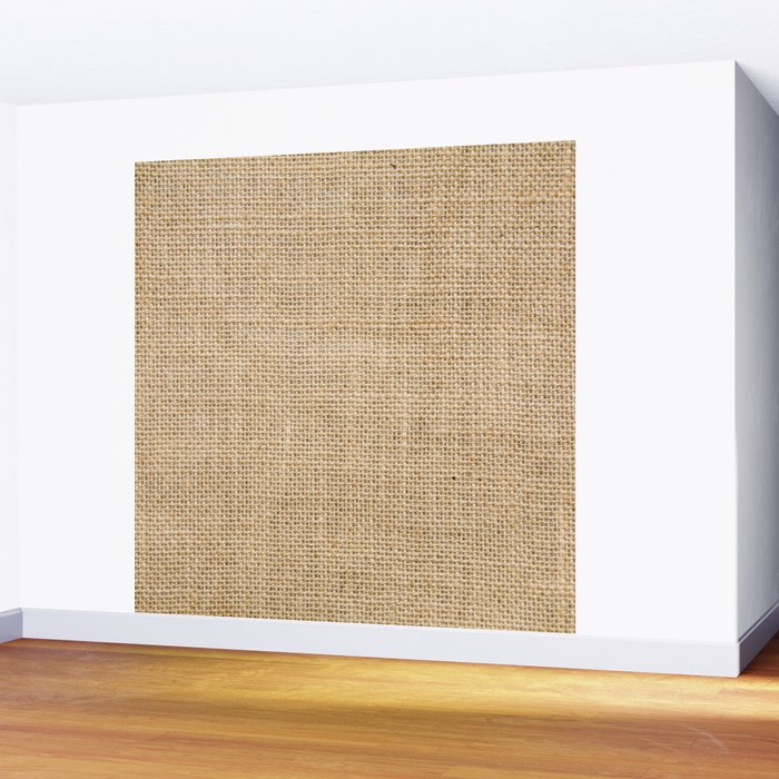 Burlap Fabric Wall Mural Gallery Image 2