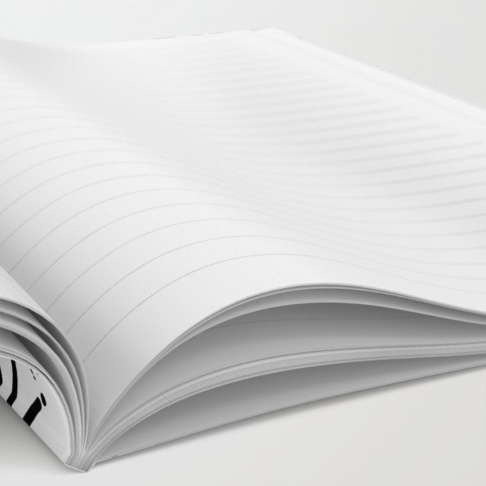 Mid Century Modern Twinkling Starburst Pattern in Black and White Notebook Gallery Image 2