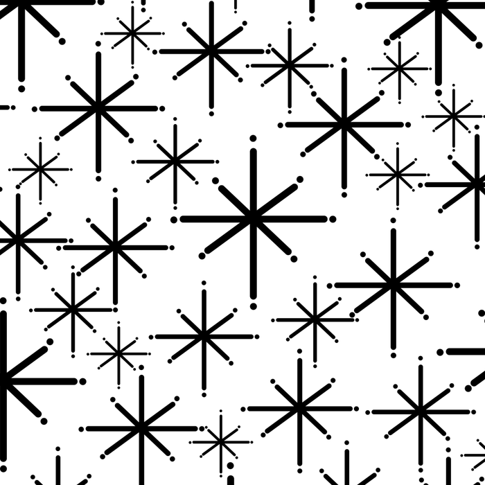 Mid Century Modern Twinkling Starburst Pattern in Black and White Coffee Mug Gallery Image 2