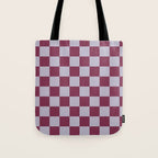 Ripe Berry x Powdered Lavender Mixed Checker Tote Bag Gallery Image 1