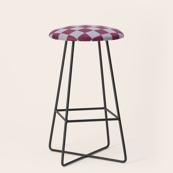 Ripe Berry x Powdered Lavender Mixed Checker Stool Gallery Image 1