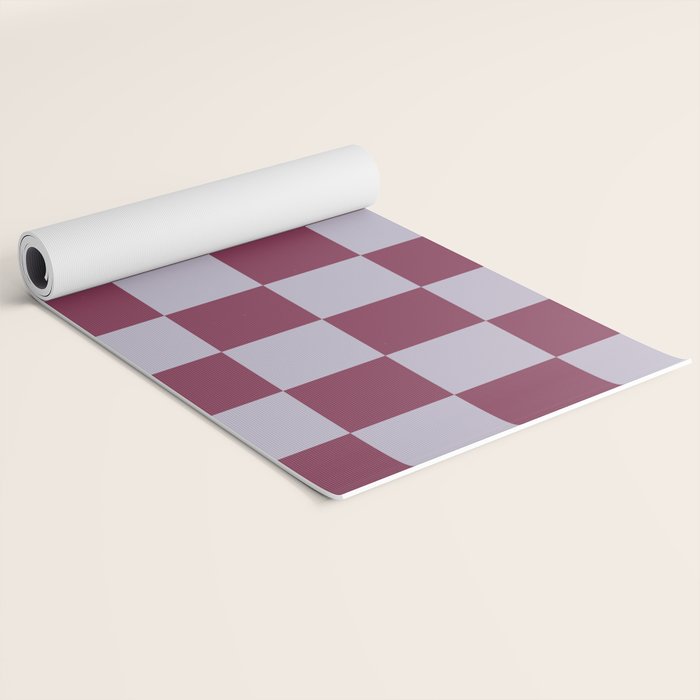 Ripe Berry x Powdered Lavender Mixed Checker Yoga Mat Gallery Image 2