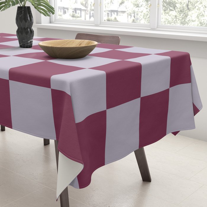 Ripe Berry x Powdered Lavender Mixed Checker Tablecloth Gallery Image 3