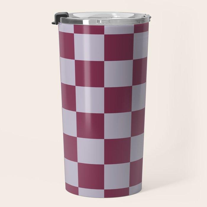 Ripe Berry x Powdered Lavender Mixed Checker Travel Mug Gallery Image 3