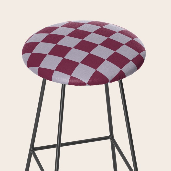 Ripe Berry x Powdered Lavender Mixed Checker Stool Gallery Image 2
