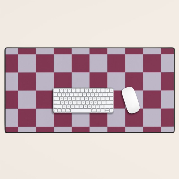 Ripe Berry x Powdered Lavender Mixed Checker Desk Mat Gallery Image 1