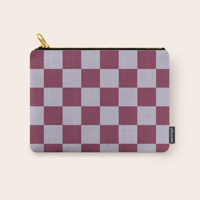 Ripe Berry x Powdered Lavender Mixed Checker Carry All Pouch Gallery Image 1