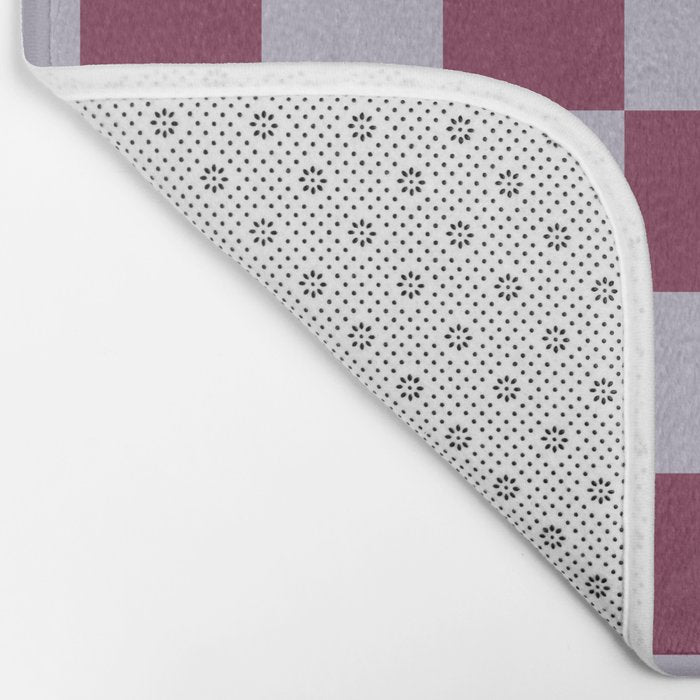 Ripe Berry x Powdered Lavender Mixed Checker Bath Mat Gallery Image 2