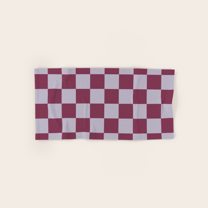 Ripe Berry x Powdered Lavender Mixed Checker Bath Towel Gallery Image 1
