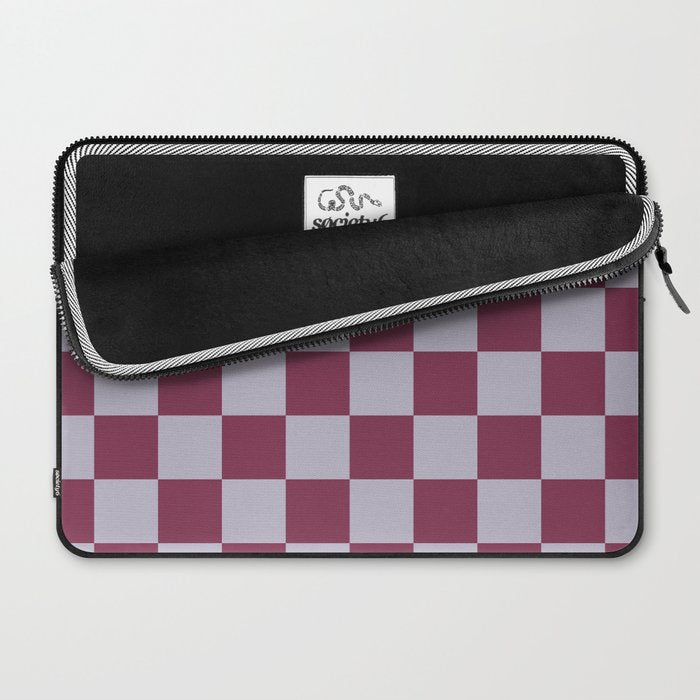 Ripe Berry x Powdered Lavender Mixed Checker Laptop Sleeve Gallery Image 2