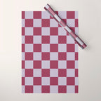 Ripe Berry x Powdered Lavender Mixed Checker Wrapping Paper Gallery Image 1