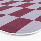 Ripe Berry x Powdered Lavender Mixed Checker Bath Mat Gallery Image 3