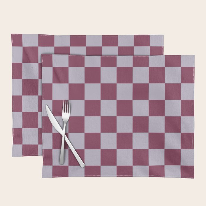 Ripe Berry x Powdered Lavender Mixed Checker Placemat Gallery Image 1
