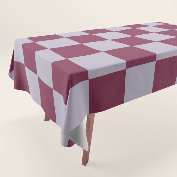 Ripe Berry x Powdered Lavender Mixed Checker Tablecloth Gallery Image 1
