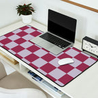 Ripe Berry x Powdered Lavender Mixed Checker Desk Mat Gallery Image 2