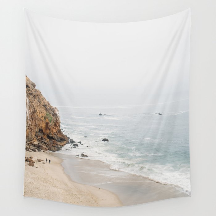 Coast in Malibu Print - Point Dume Pirate's Cove Beach - Coastal Boho Wall Tapestry