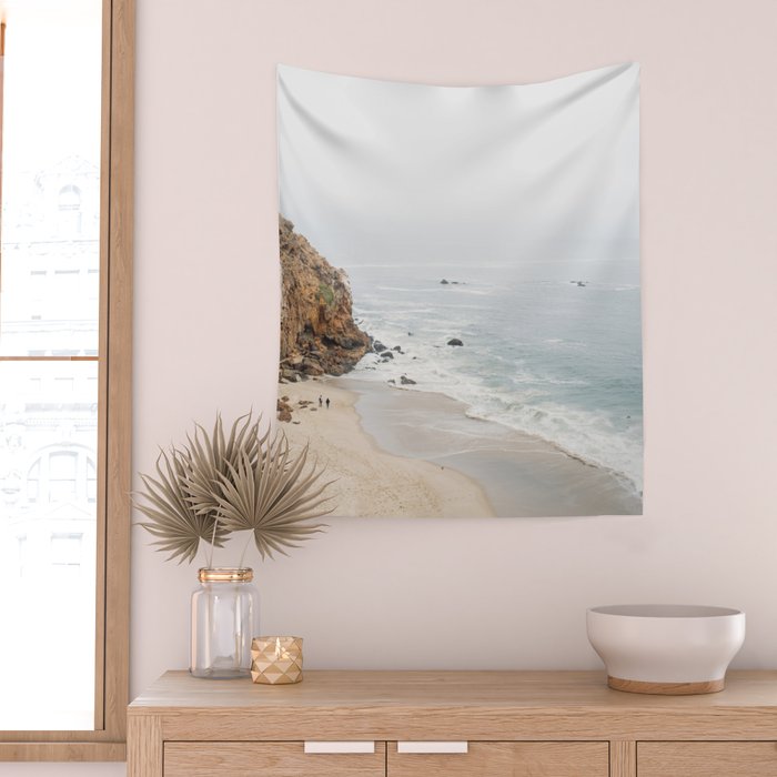 Coast in Malibu Print - Point Dume Pirate's Cove Beach - Coastal Boho Wall Tapestry Gallery Image 2