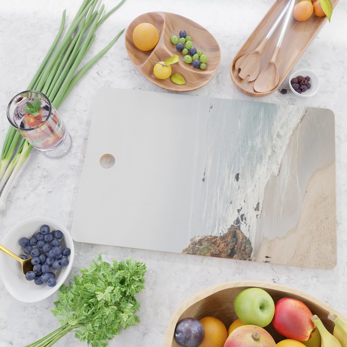 Coast in Malibu Print - Point Dume Pirate's Cove Beach - Coastal Boho Cutting Board Gallery Image 2