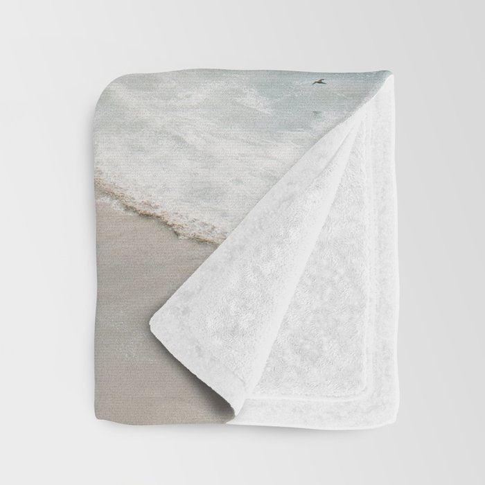 Coast in Malibu Print - Point Dume Pirate's Cove Beach - Coastal Boho Throw Blanket Gallery Image 3