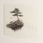 Wabi Sabi Wall Art Bird Painting Japanese Wall Art Minimalist Wall Art Japandi Print Japanese Poster Wrapping Paper Gallery Image 3