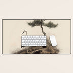 Wabi Sabi Wall Art Bird Painting Japanese Wall Art Minimalist Wall Art Japandi Print Japanese Poster Desk Mat Gallery Image 1