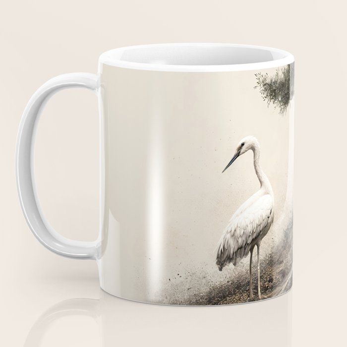 Wabi Sabi Wall Art Bird Painting Japanese Wall Art Minimalist Wall Art Japandi Print Japanese Poster Coffee Mug Gallery Image 3