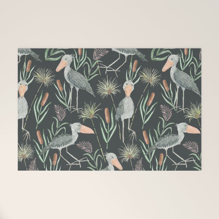 The Magnificent Shoebill Pattern Welcome Mat Gallery Image 1